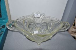 1930’s Glass Fruit Bowl with Fish Design