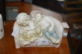 1970’s Pottery Figure of Sleeping Children