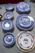 Blue & White Willow Pattern Tableware etc.