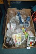 Pottery, Glassware, Candlesticks, etc.