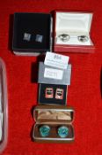 Four Boxed Pairs of Cuff Links
