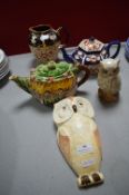 Vintage Teapots and Pottery Owls
