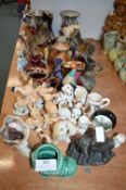 Pottery Ornaments, Vases, Animals, etc.
