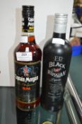 Captain Morgan Rum, and Black Russian Liqueur