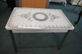 Decorative Glass Topped Table