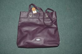 Lipsy Purple Leather Tote Bag