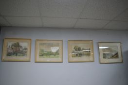 Four Framed Original Watercolours by F.C. Lay