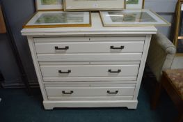 White Painted Three Drawer Chest