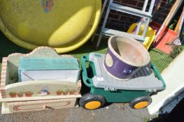 Garden Kneeler, Planters, etc.