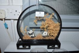 Chinese Glass Cased Panda Ornament