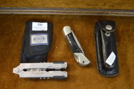 Gerber Marine Multitool, and a Pocketknife with Sheath