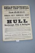Reproduction Hull 1872 Railway Poster