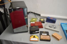 Klarstein Cigar Humidor plus Fourteen Cigar Boxes, and Four Cigars