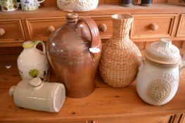 Victorian Stoneware Jar, Assorted Vases, etc.