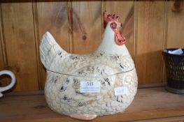 Pottery Chicken Egg Container