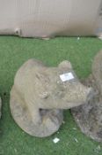 Medium Concrete Pig Garden Ornament