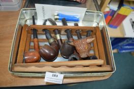 Vintage Briar Pipes and Rack