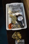 Small Collectibles Including Military Buttons etc.