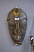 Carved Wooden Ethnic Wall Mask
