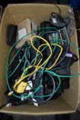 *Box of Assorted Cables, Keyboards, Mice, etc.