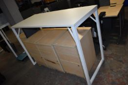 *White High Table 160x70cm x 110cm high