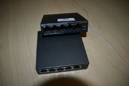 *Two TP-Link TL-SG1005P Five Port Gigabit Desktop Switches
