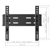 *24 x Stealth TV Wall Mounts SM07-22F Flat TV Bracket for 15in up to 37, please check images for