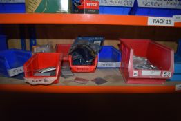 *Contents of Shelf to Include Bolts, Nuts, Cut Shaped Plates, etc.