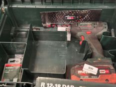 *Metabo SSW18LTX 300BL ½” Impact Gun Battery, and Carry Case