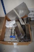 *Box of Stainless Steel Box Section, Adjustable Feet, Brackets, etc.