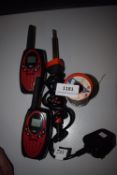 *Pair of Clarke Walkie Talkies, Soldering Iron, and a Reel of Solder