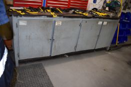 *Engineers Workbench with Four Lockers 250x85cm x 95cm high (contents not included)