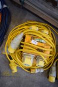 *Two 110v 16a Extension Leads and a Four Way Splitter