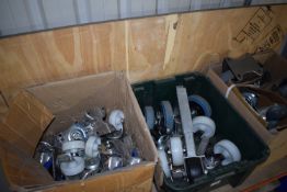 *Contents of Shelf to Include Three Boxes of Castors (various sizes)