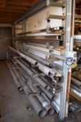 *304 Stainless Steel Storage Rack Containing Various Lengths of 304 Box Section and Angle, 316 and
