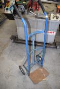 *Blue Tubular Framed Sack Barrow on Solid Wheels