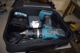 *Makita HP457D Cordless Drill with Battery, Charger, and Carry Case