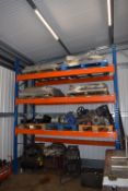 *One Bay of Pallet Racking Comprising Two Uprights and Seven Beams, plus Five Beams, Galvanised