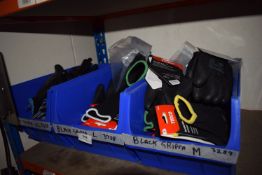 *Assorted Black Gripper Gloves Sizes: M, L, and XL