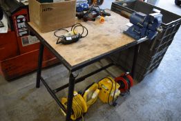 *Armorgard Tubular Framed Folding Workbench with Multipositional Pipe & Vice