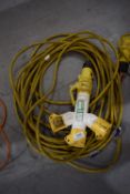 *110v Extension Cable with Three Way Splitter