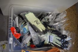 *Tub Containing Various Work Gloves