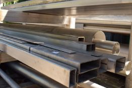 *Fifteen Lengths of Various 304 Stainless Steel to Include Flat Bar, Box Section, and Two Lengths of
