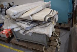 *Tarpaulin Sheets and a Galvanised Stillage