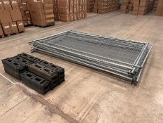 *12 Sections of Site Fence with Clips & 17 Blocks