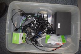 *Box of Assorted Computer Leads, Amazon Firestick, Nokia Telephones, Digital Cameras, etc.