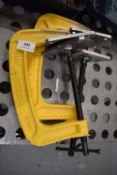 *Pair of Stanley 6” G-Clamps with Stainless Steel Jaws