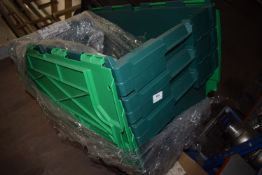 *Three Green Plastic Containers with Lids