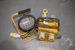 *110v Halogen Work Lamp and a Four Way Splitter