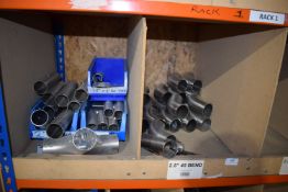 *Contents of Four Pigeonholes to Include 2.5” 45° and 90° Bends and Ts